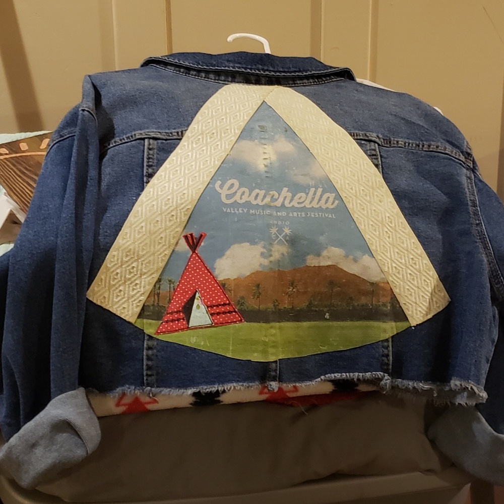 One of a Kind Coachella Cropped Denim Jacket